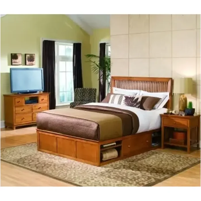 181-322m-st American Drew Furniture Sterling Pointe-maple Full Slat Storage Platform Bed-maple