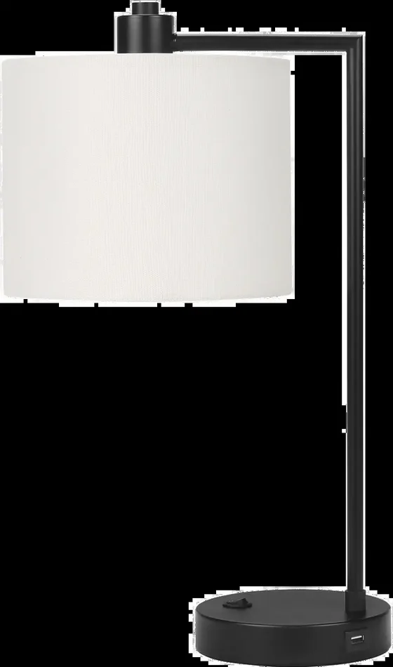 19 Inch Black Modern Metal Table Lamp
