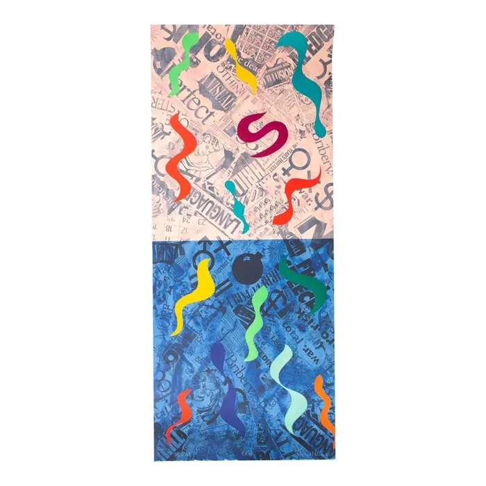 1993 “Sea Level” Lithograph and Collage Signed by Richard Kalina