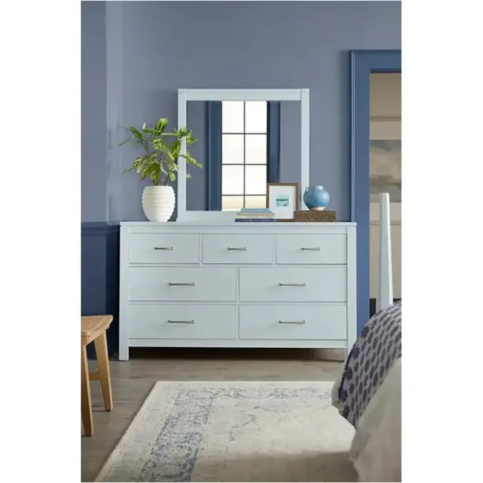 835-446 Vaughan Bassett Furniture Tide And Timber – Blue Maple Landscape Mirror