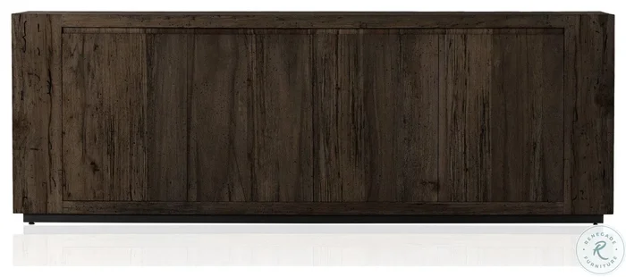 Abaso Ebony Rustic Wormwood Oak 4 Door Sideboard
