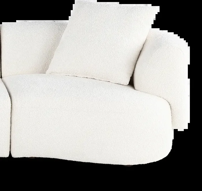 Abby White Right-Facing Chair
