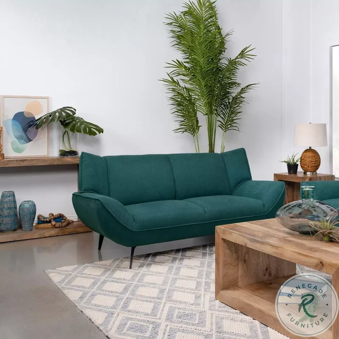 Acton Teal Blue Loveseat
