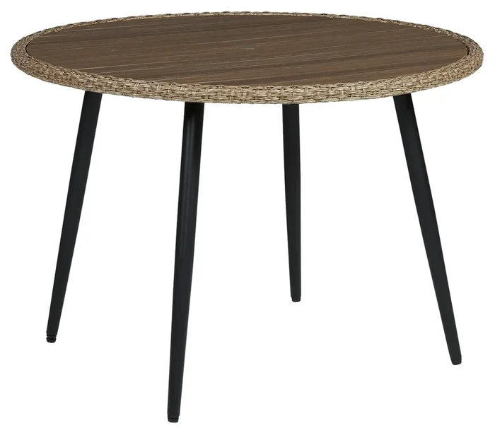 Amaris – Round Dining Table – Brown / Black