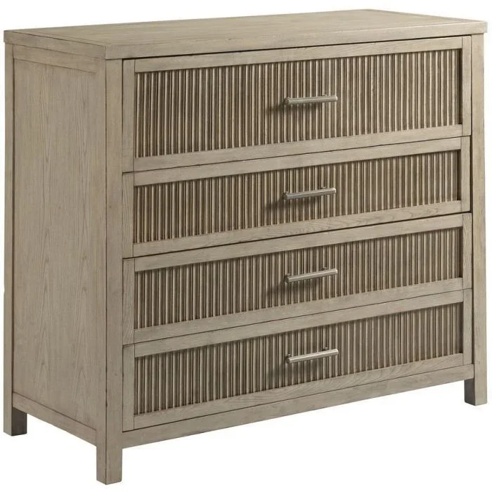 American Drew West Fork Grooved Drawer Dresser in Light Oak Finish