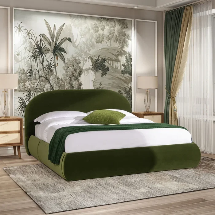 Archie Puffy Grounded – Upholstered Platform Bed