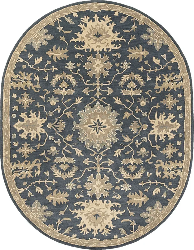 Belinera IV Navy 8′ x 10′ Oval Rug