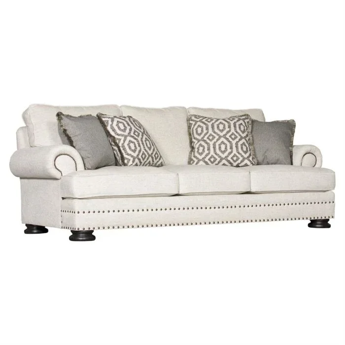 Bernhardt Foster Ivory Fabric Sofa