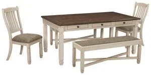 Bolanburg Dining Table With 2 Chairs and 2 Benches