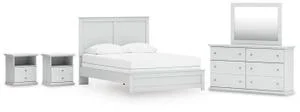 Bostwick Shoals Queen Panel Bed, Dresser, Mirror and 2 Nightstands