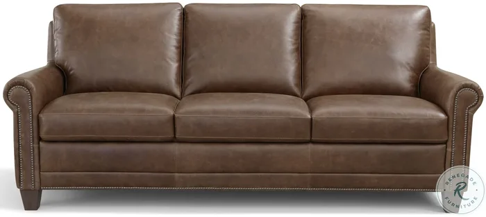 Braxton Vintage Brown Leather Coffee Sofa