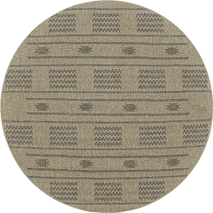 Brea Natural 5’3 Round Indoor/Outdoor Rug