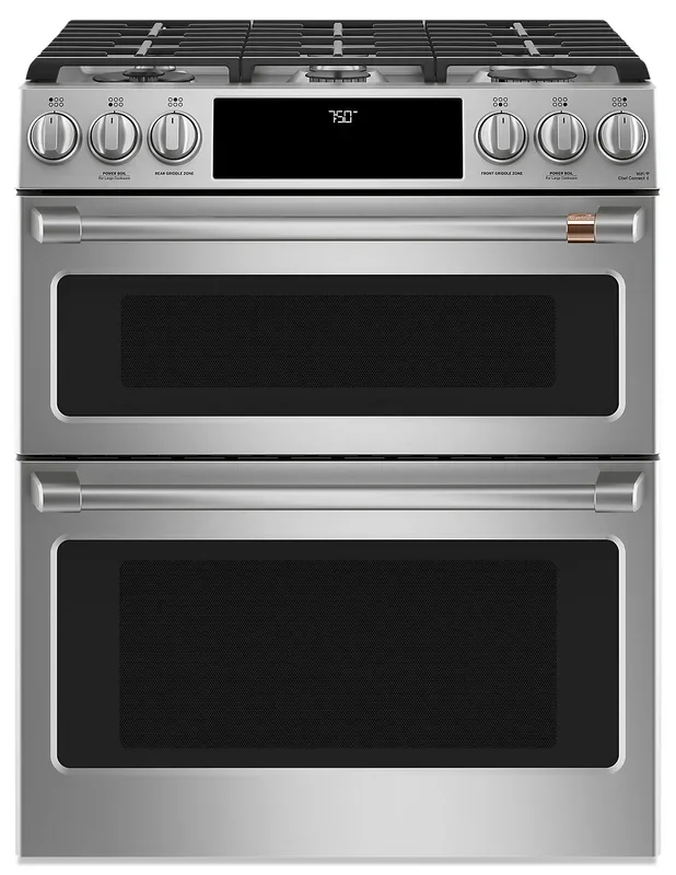 Cafe 6.7 Cu. Ft. Smart Gas Range with True European Convection and Self Clean Racks – Stainless Stee… | Cuisinière intelligente à gaz Café de 6,7 pi³ avec convection européenne véritable et grilles autone…