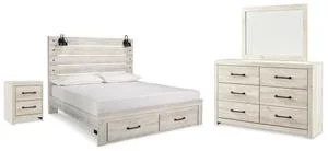 Cambeck King Panel Storage Bed, Dresser, Mirror and Nightstand