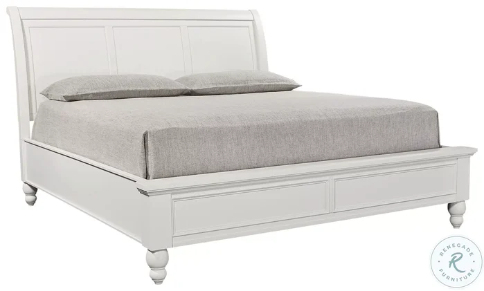 Cambridge White King Sleigh Bed