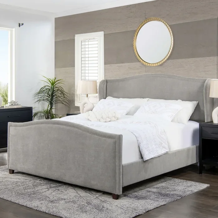 Carmen – Upholstered Wingback Panel Bed Frame