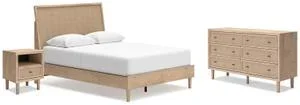Cielden Queen Panel Bed, Dresser and Nightstand
