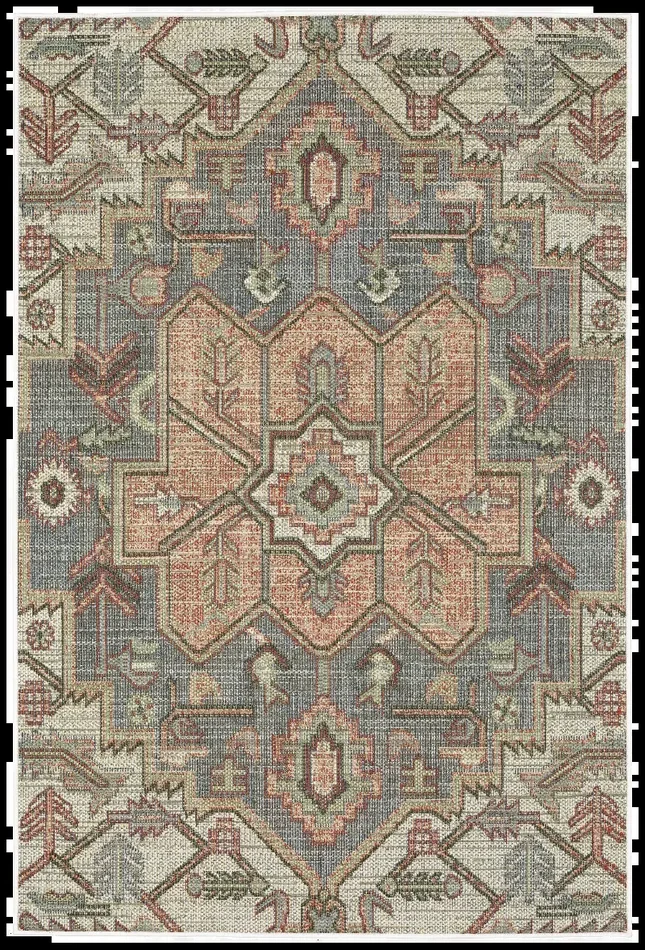 Cyprus 5 x 8 Abstract Blue Indoor-Outdoor Rug