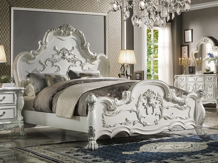 Dresden Panel Bed (Bone White)