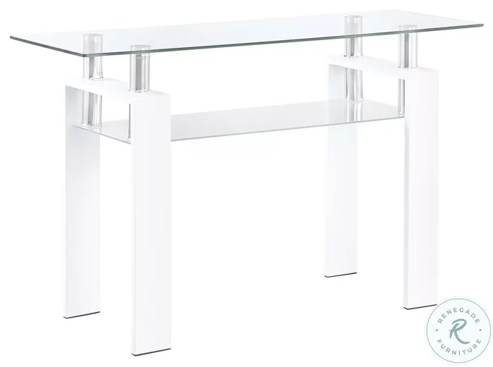 Dyer White Sofa Table
