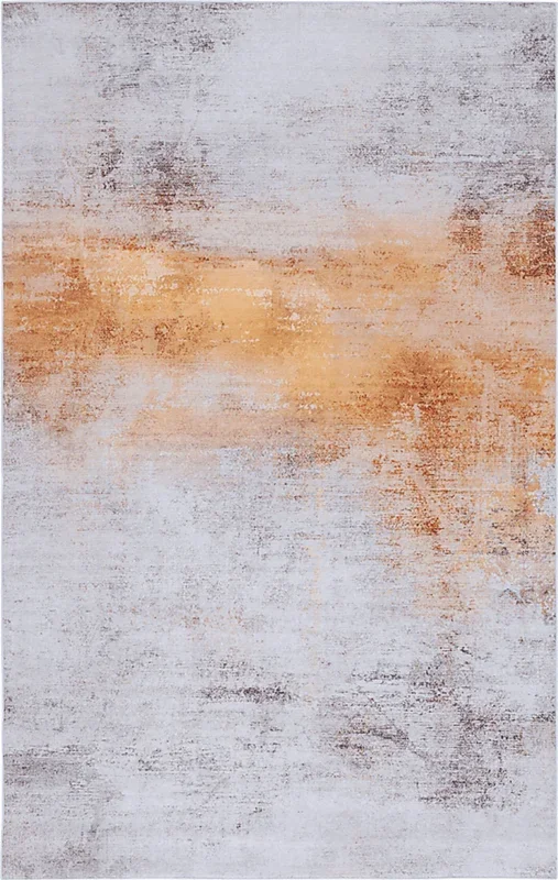 Ergien Gray/Rust 5′ x 8′ Rug
