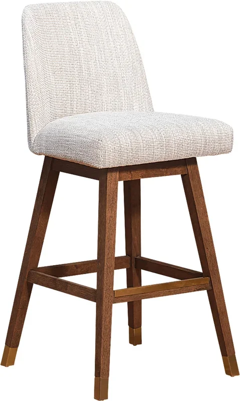 Fanshawe Beige Swivel Barstool