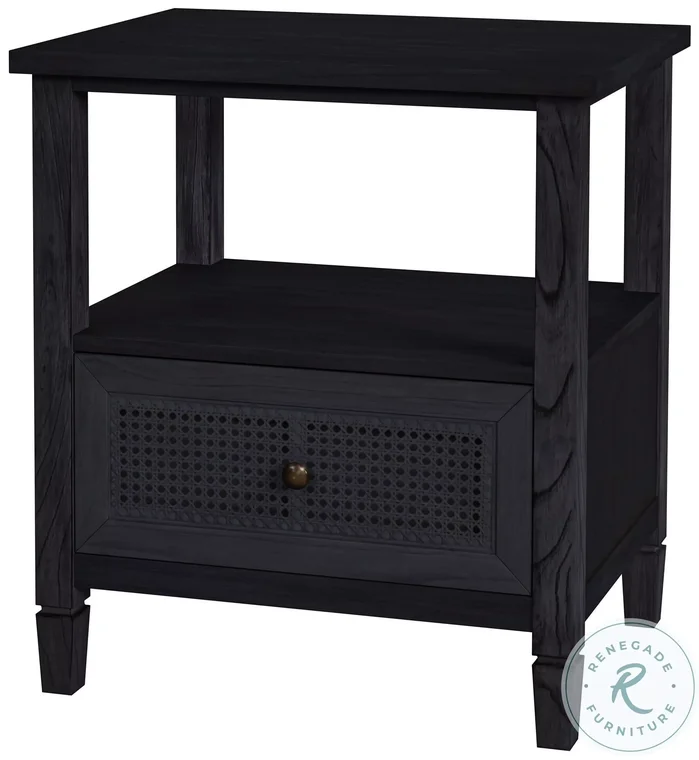 Flagstaff Black 1 Drawer Nightstand