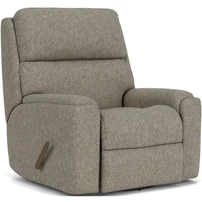 Flexsteel Rio Gray Vapor Swivel Gliding Manual Recliner