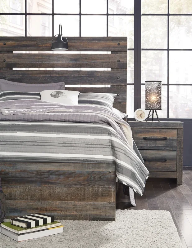 Full Panel Bed And 2 Nightstands