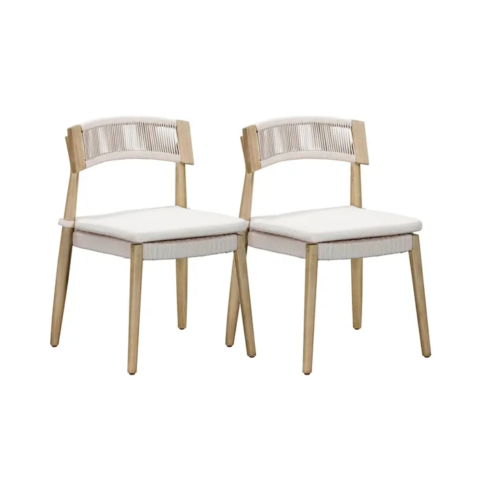 Gata Cream Outdoor Dining Chair – Set of 2