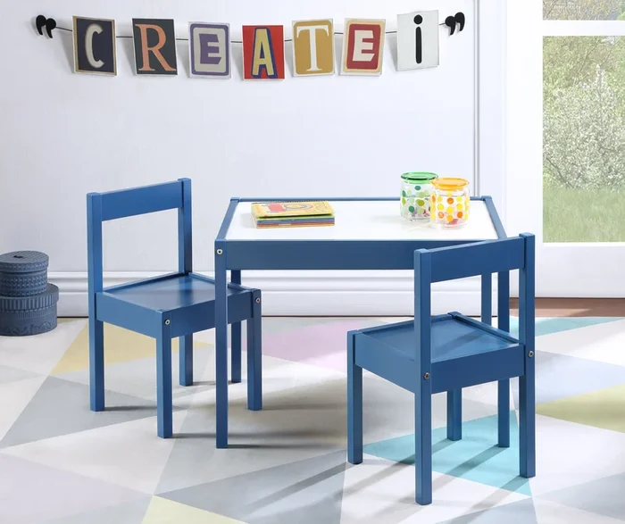 Gibson – 3-Piece Dry Erase Kids Table & Two Chair Set