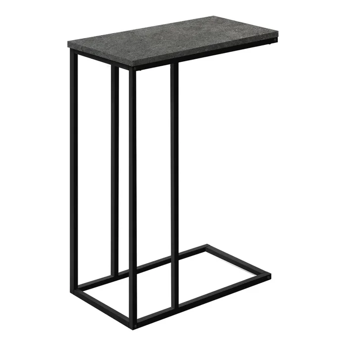Grey Stone-look Side Table|Table d’appoint d’apparence pierre grise|D90FM5G7