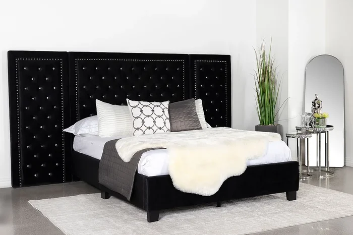 Hailey Upholstered Platform Bed w/ Wall Panels