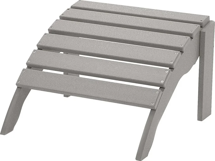 Harpwell Traditional Light Gray Outdoor Ottoman