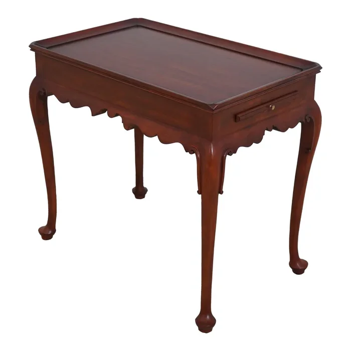 Henkel Harris Cherry Tea Table W. Pull Out Slides