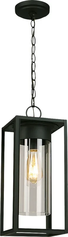 Justine Circle Black Outdoor Pendant