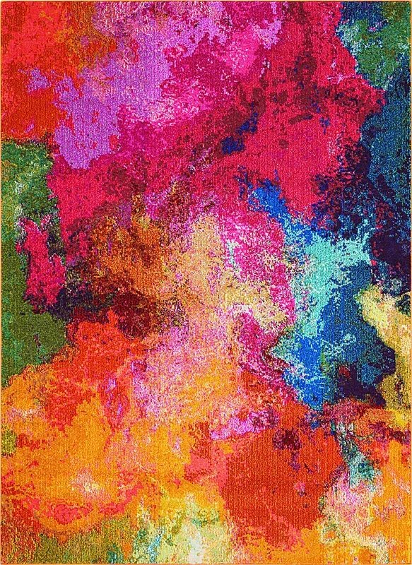 Kids Cosmic Palette Red 3’11 x 5’11 Rug