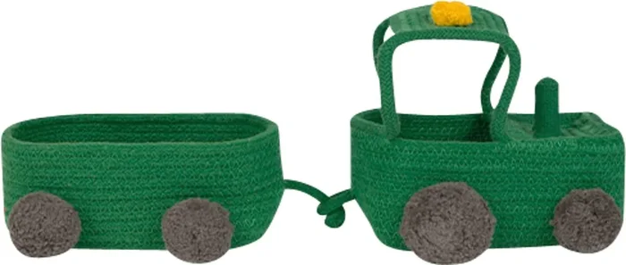 Kids Green Tractor Basket