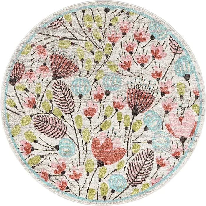 Kids Oakscape Multi 5’3 Round Rug
