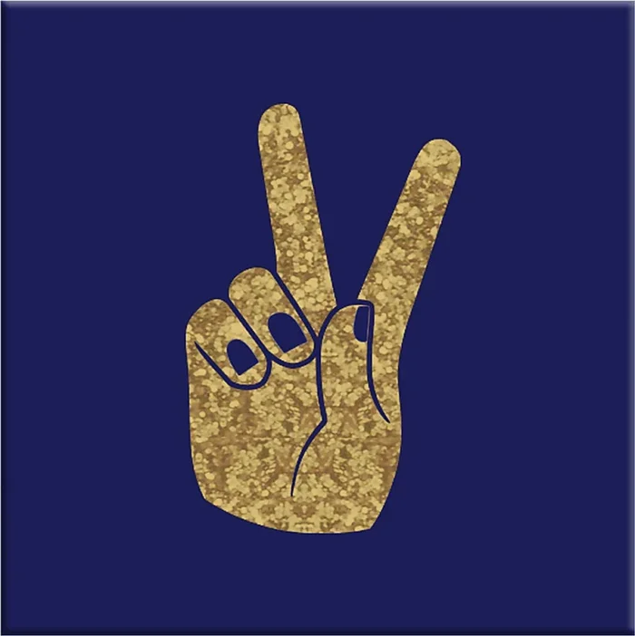 Kids Peace Hand Navy Artwork