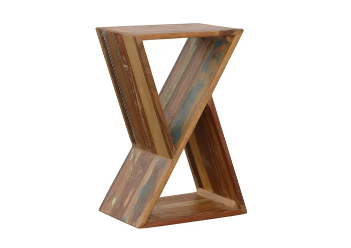 Lily Solid Reclaimed Wood Accent Side Table Natural