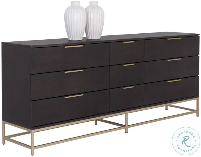 Maverick Gray And Gold Dresser