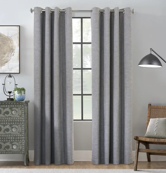 Maya Grey Grommet Curtain Panel – 52″ X 84″|Panneau de rideau à œillets Maya gris – 52 po x 84 po