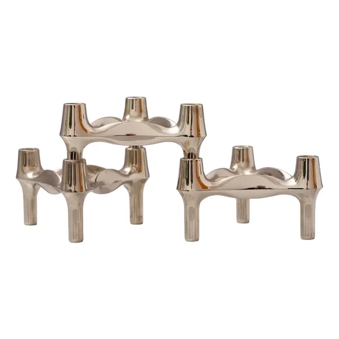Modular Candleholders by Fritz Nagel for BMF, Set of 3
