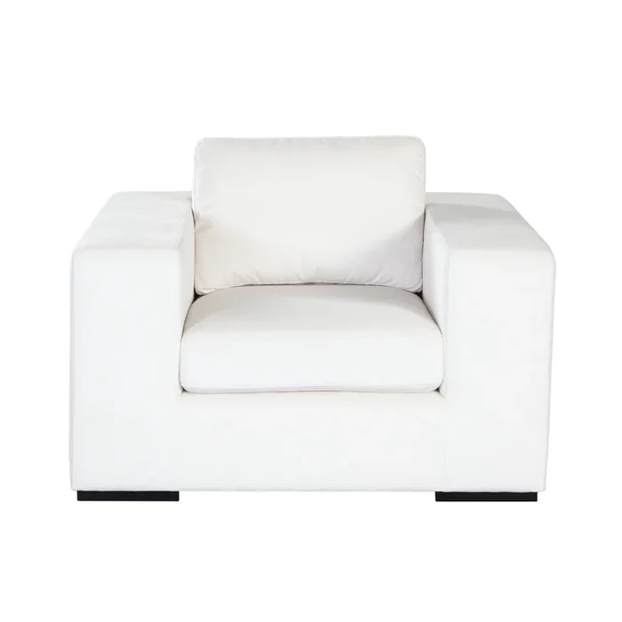 Muse Accent Chair in Mist White Performance Fabric by Diamond Sofa