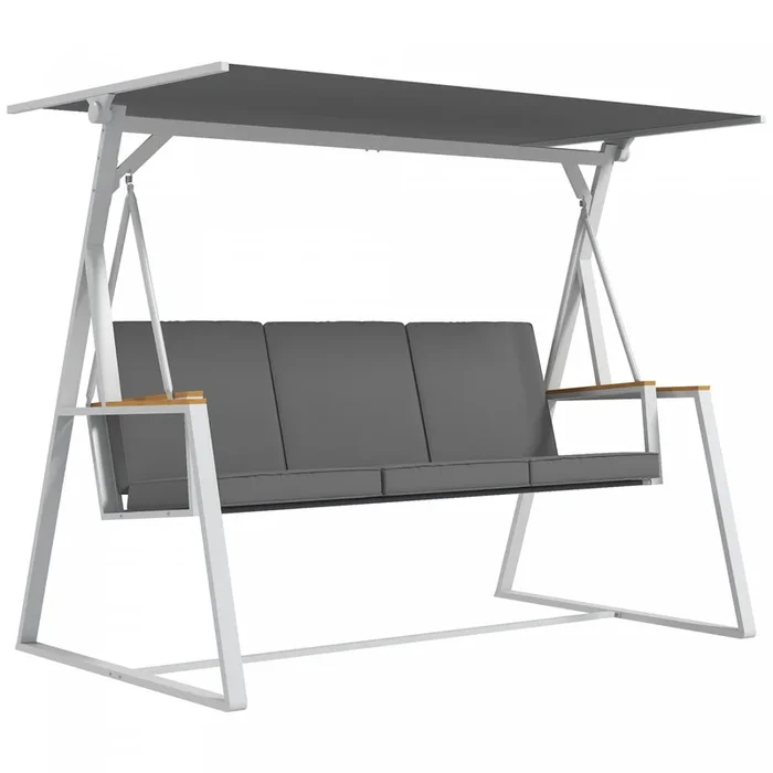 Outsunny 3-seat Patio Swing Chair Outdoor Porch Swing W/ Adjustable Canopy|Outsunny 3-seat Patio Swing Chair Outdoor Porch Swing W/ Adjustable Canopy