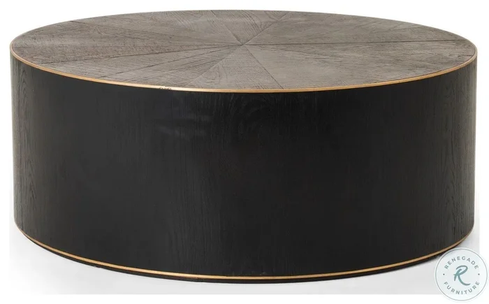 Perry Bright Brass Clad Coffee Table