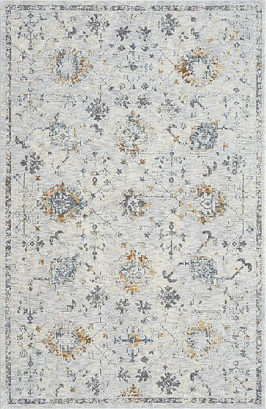 Petebora Gray/Multicolor 5′ x 8′ Rug
