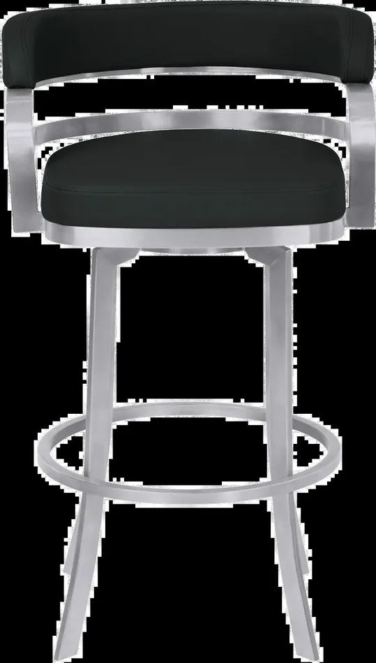 Prinz Black Swivel Bar Stool