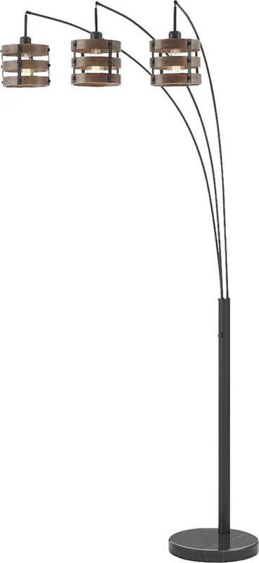 Quaylo Cove Black Arc Floor Lamp